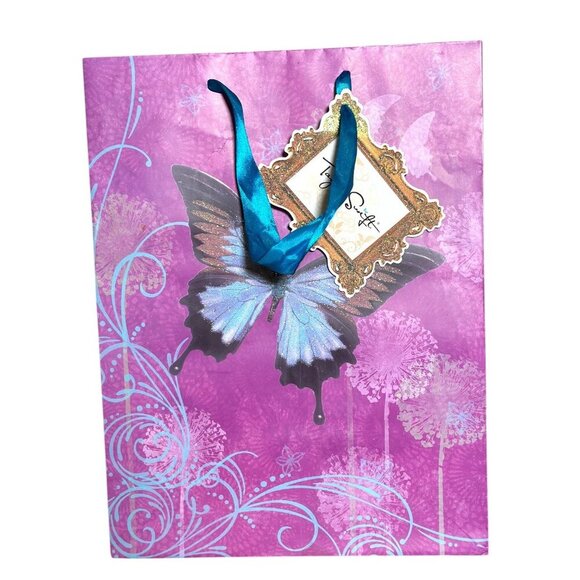 Taylor Swift Official Gift Bag Butterfly Ribbon Handles w Gold Tissue Paper - Picture 14 of 15